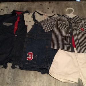 3 baby boys short sleeve US polo onesies NWOT